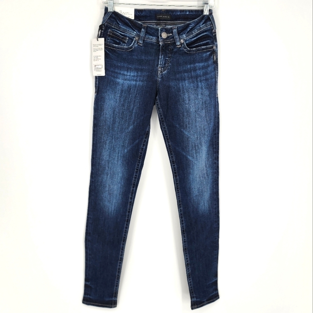 Silver NWT Suki Super Skinny Jeans Mid Rise Indigo Women's W26xL31